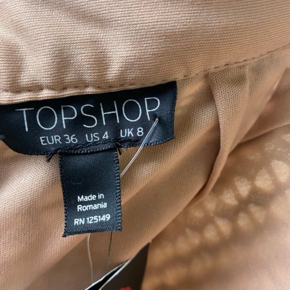 NWT TopShop Geometric Lace Split Midi Skirt - Picture 6 of 6